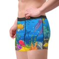 thumbnail image 2 of Pofeuu Submarine And Landscape Print Men’s Boxer Briefs, Moisture-Wicking Underwear, Regular,Trunk-Large, 2 of 5