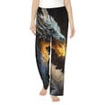 thumbnail image 1 of Balery Golden White Fire Dragon Pantalones de pijama para mujer, pijamas ultraligeros, pantalones de estar por casa-Small, 1 of 6