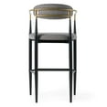 thumbnail image 5 of Modrest Buchtel - Mid-Century Modern Medium Grey + Gold Arm + Black Bar Chair, 5 of 7