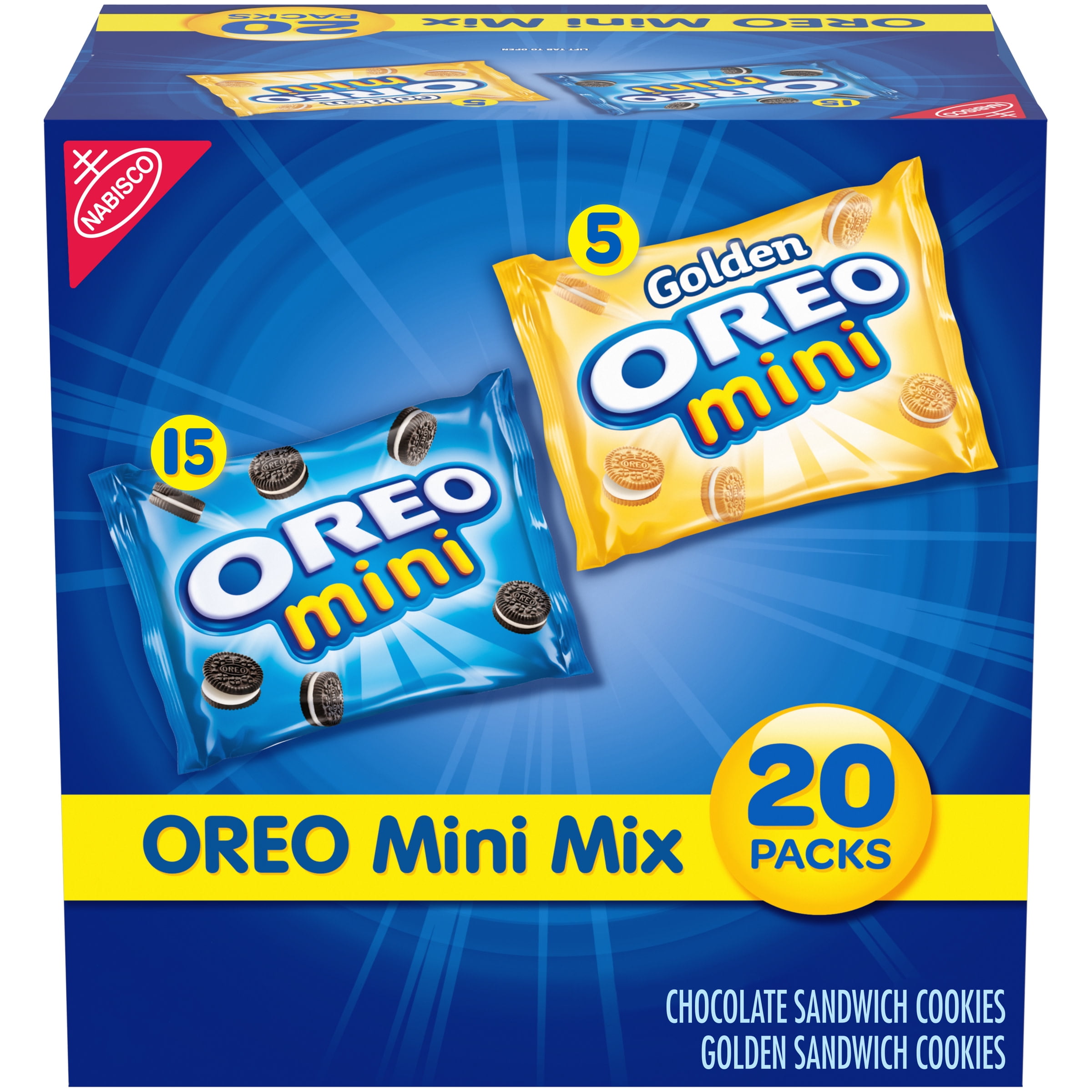 OREO Mini Mix Sandwich Cookies Variety Pack, 20 1 oz Snack Packs