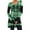 Green, variant on STARVNC Women Long Sleeve Boho Printing Colorblock Splice Tunic Top