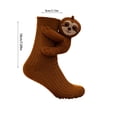thumbnail image 3 of 3D Knit Animal Socks for Kids,Sloth Hug Animal Socks Attached for adult,Cute Stuffed Christmas Gift,Cozy Floor Sock,Kids Size, 3 of 7