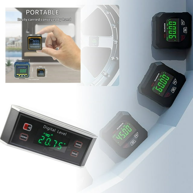 SHAGUOZHOU 4x4 Support de Poteau Électronique Clôture Affichage Numérique Haute Précision Inclinomètre Protracteur d'Angle Règle Inclinomètre 1 Pce