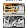 thumbnail image 6 of 12-  Desk Drawer Organizer Set - Adjustable Storage Boxes with 24 Compartments, Non-Slip, Modular Design for Office, , Vanity, and Kitchen Utensil Drawer Storage, 6 of 7