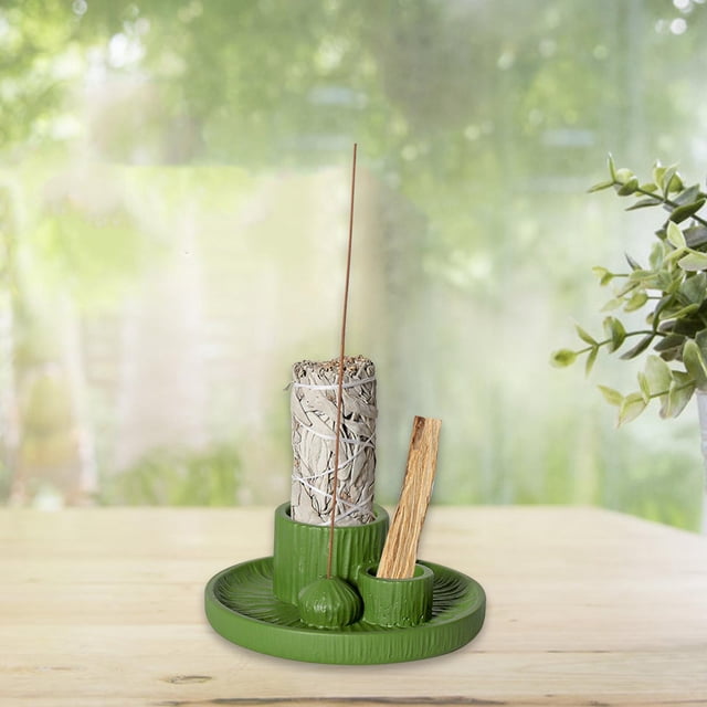 incienso de , incensario de escritorio, quemador de incienso 1 para decoración de sala de estar estilo granja. Verde