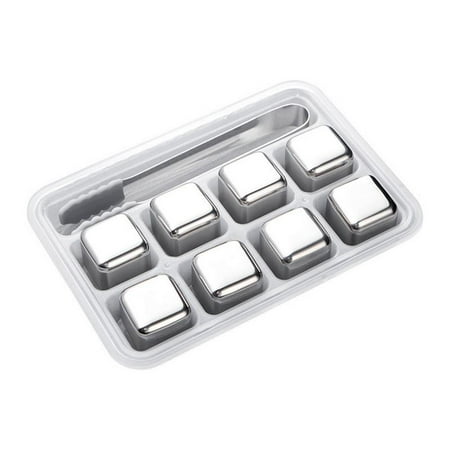 

Famure 4/6/8-Pack Whiskey Ice Cubes Stainless Steel Ice Cubes|Reusable Whiskey Stones for Scotch and Bourbon|Barware Tool Set With Ice Cube