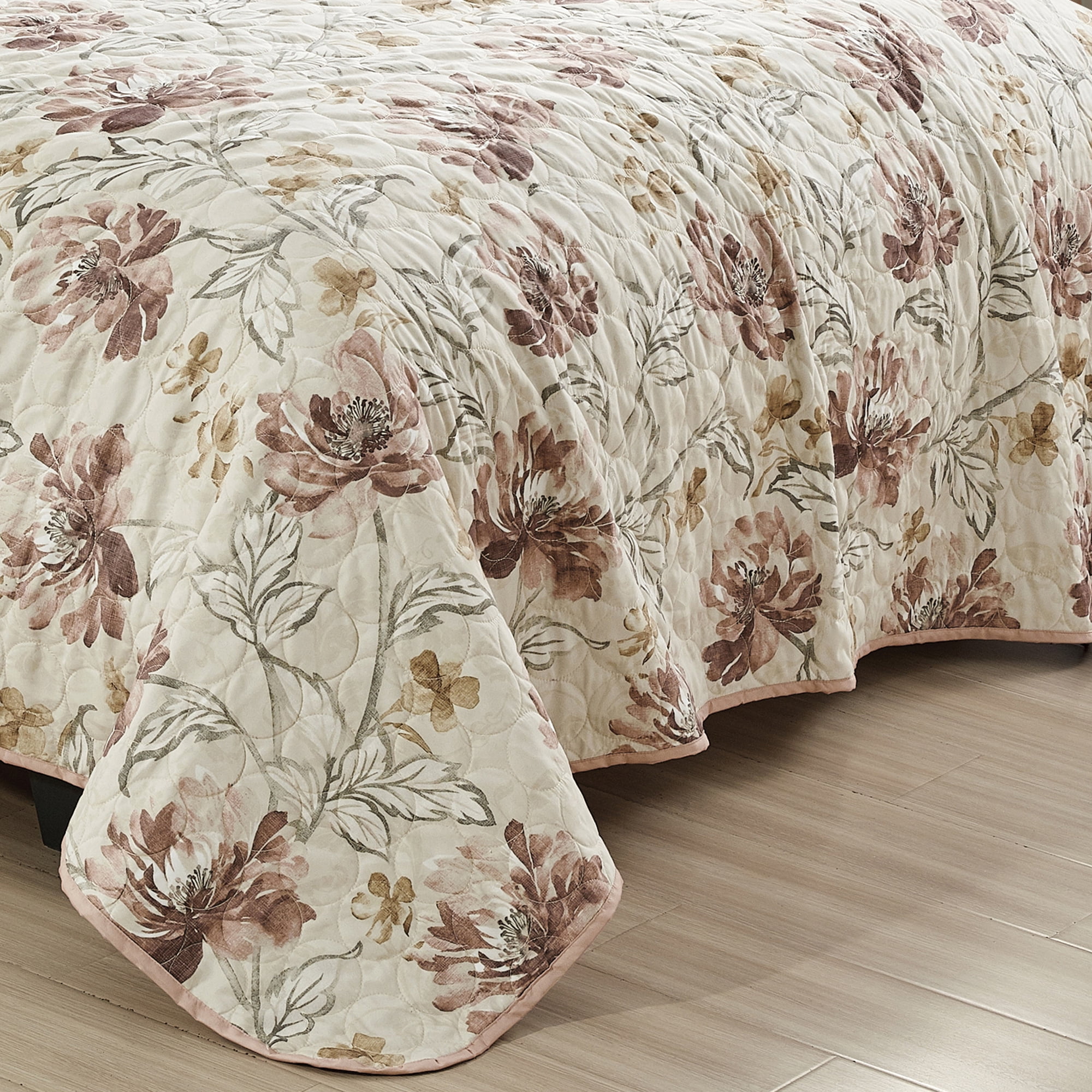 Evjk 3-Piece Decorative Lightweight Bedspread Set – Oversized, Microfiber with Vibrant Print, King