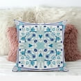 thumbnail image 3 of Amrita Sen Designs  26 x 26 in. Paisley Leaf Geo Duo Broadcloth Indoor & Outdoor Zippered Pillow - Light Blue & White, 3 of 6
