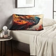 thumbnail image 6 of Uemuo Dynamic Fire Bird Art Print Throw Pillow Case – Cozy & Soft Cushion Cover, Hypoallergenic Pillow Case for Sleeping, Perfect for Women with Envelope Closure-14"x20", 6 of 6