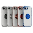 thumbnail image 6 of Designed for iPhone 16e Case with Ring Stand, 360° Rotatable Holder Support Magnetic Car Mount Soft TPU Plating Shockproof Clear Rubber Phone Case For iPhone 16e,Blue, 6 of 6