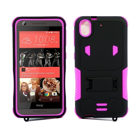 HTC Desire 626 / 626S Impact Silicone Case Dual Layer with Stand Pink