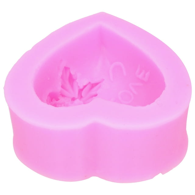 Molde De Silicona Para Manualidades, Vela Tridimensional En Forma De Corazón Con Forma De Corazón, Flor Rosa, Pastel De Amor, Jabón De Chocolate