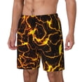 thumbnail image 1 of Balery Orange Lightning Bañador para hombre, shorts de playa de secado rápido con entrepierna y forro de compresión-Medium, 1 of 6