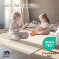 thumbnail image 4 of ODIKA 4'x6' Machine Washable Non-Slip Area Rug, Abstract Stripes with Varied Widths in Neutral Tones High Traffic Rug, Beige, 235265, 4 of 7