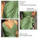 thumbnail image 4 of Vestido con cuello en V y tirantes irregulares, cinturón ajustado con cordones, ropa de mujer lavable a máquina de fibra de poliéster, 4 of 5
