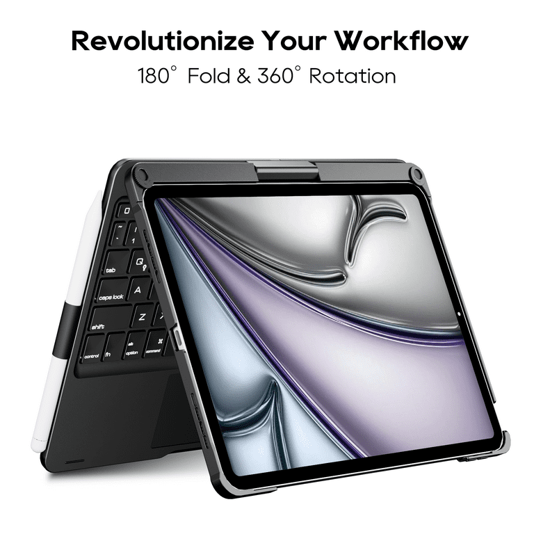 edaiser Swivel Keyboard Case Compatible with Apple iPad Air 11 inch M2, iPad Pro 11 (4th/3rd/2nd/1st), iPad Air 5th 4th Gen; Rotatable Cover with edaiser Swivel Keyboard Case Compatible with Apple iPad Air 11 inch M2, iPad Pro 11 (4th/3rd/2nd/1st), iPad Air 5th 4th Gen; Rotatable Cover with