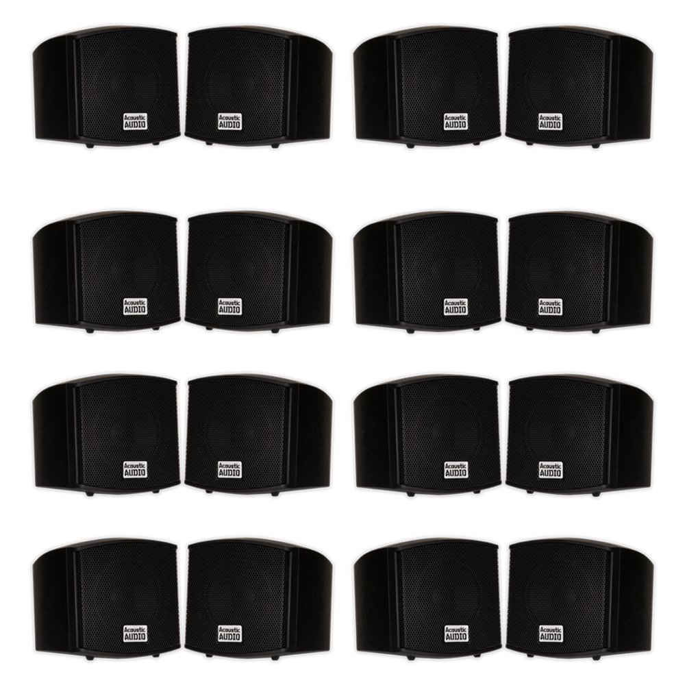(未使用･未開封品)Acoustic Audio AA321B Surround Speakers, Black, Set of 2 by Acoustic Audio by Goldwood Acoustic Audio AA321B Mountable Indoor Speakers 800 Watts