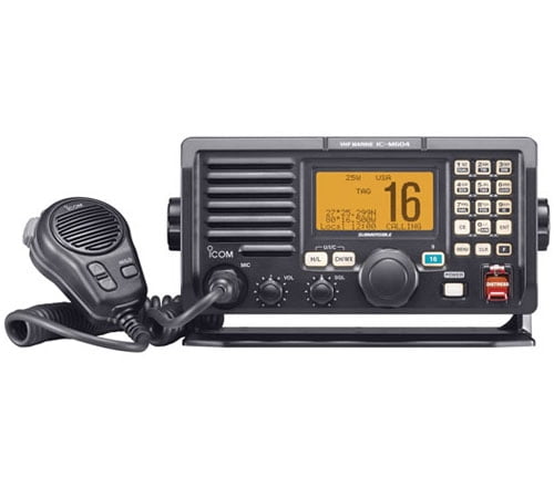M604A VHF Radio Hailer RX Repeat Fog Horn 30W Black by Icom