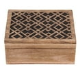 thumbnail image 2 of Hand‑Carved Wooden Jewelry Box – Geometric Design, 2 of 3