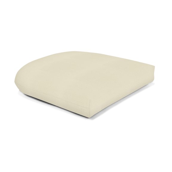 Casual Cushion Wicker Outdoor Chair Cushion, Sunbrella Fade & Water Resistant for Wicker Dining Chairs & Sunroom Seats, 19.5"W x 19.5"D, 2.5" thick, Reversible, Canvas Canvas