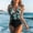 Green, variant on SuoKom One Piece Bathing Suit For Women Bikini Swim Pants Shorts Bottom Swimsuit Swimwear Bathing Plus Size Swimsuit For Women On Clearance