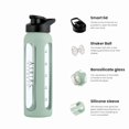 thumbnail image 4 of Gimnasio Asbirg | Coctelera de proteínas hecha de vidrio | Coctelera de proteínas | Botella para beber | con Bola Espiral | Negro (verde pastel), 4 of 5
