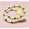 thumbnail image 4 of Cuenta de madera de frutas con borlas Cuentas rústicas de sandía de limón con borlas de yute coloridas Cadena decorativa de cuentas de madera, 4 of 5
