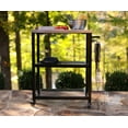 thumbnail image 2 of NUUK Stainless Steel Outdoor Kitchen Serving Grill Cart with Storage, BBQ Prep Station Table, Wheeled, 2 of 8