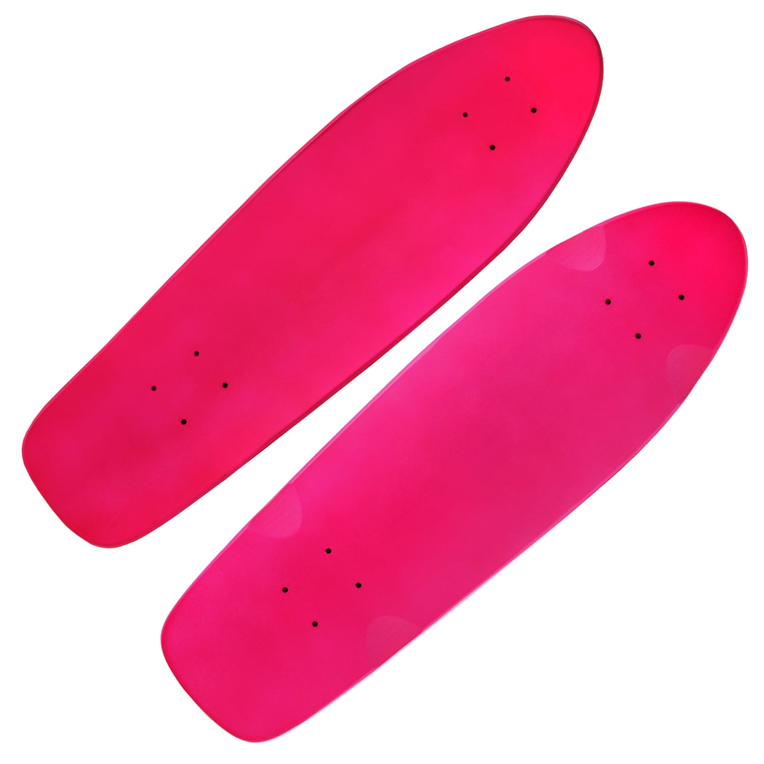 NEON PINK BEACH CRUISER SKATEBOARD DECK Old School Kick Shape Mini