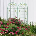 thumbnail image 3 of ACE-GARDEN, 1-YEAR-WARRANTY, 71"(H)*19.7"(W), 2 Pack of Metal Garden Trellis, Rustproof Trellis for Climbing Plants Outdoor Flower Support(Green), 3 of 6