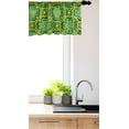 thumbnail image 3 of Ambesonne Floral Window Valance, Bicolour Ornamental Motifs, 54" X 12", Jade Green Earth Yellow, 3 of 3