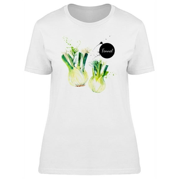 Cool Watercolor Fennel T-Shirt Women -Image by Shutterstock, Female Medium