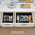 thumbnail image 5 of Lonian Silverware Drawer Organizer, Adjustable Drawer Organizer for Kitchen Utensils, Plastic Cutlery Tray, Black, 5 of 6