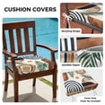 thumbnail image 3 of Outdoor Patio Cushion Covers 4 Pack Boho Patio Chair Cushion Covers with Ties and Zipper Waterproof Outdoor Seat Cushion Covers for Patio Furniture 22"x20", 3 of 9
