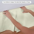 thumbnail image 5 of HNB Store Magic Bed Skirt 10" in Drop Split Corners Microfiber Pleated (Twin-Ivory), 5 of 6