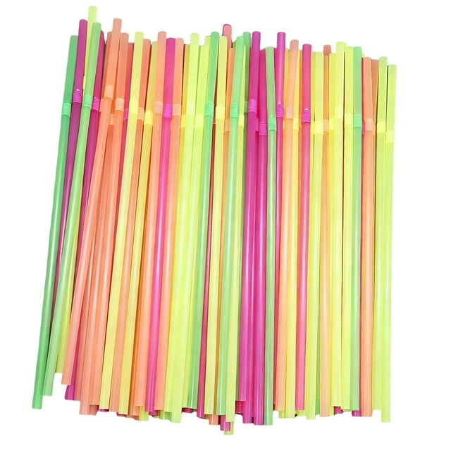 Pajitas para beber,Pajitas desechables para beber de colores surtidos,Pajitas flexibles de plástico de colores para decorar festivales,Pajitas de 8 pulgadas de largo Suministros para fiestas