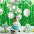 thumbnail image 6 of Green Fringe Curtain Foil Backdrop Curtain 1PCS 3.3x6.6Ft Party Streamers Metallic Tinsel for Birthday Wedding Engagement Baby Shower Bachelorette Christmas Holiday Celebration Party Decorations, 6 of 8