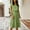 Green, variant on Ovbmpzd House Dress for Women Chiffon Midi Black Dress V Neck Short Sleeve Dresses Women's Formal Dresses L