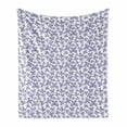 thumbnail image 1 of Butterfly Soft Flannel Fleece Throw Blanket, Continuous Pattern of Monotone Abstract Winged Delicate Insect, Cozy Plush for Indoor and Outdoor Use, 50" x 60", Lavender Blue Dark Grey, by Ambesonne, 1 of 5