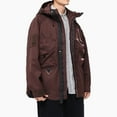 thumbnail image 2 of Pisexur Veste Coupe-Vent Homme Décontractée Unie à Multiples Poches à Capuche à Fermeture Éclair Garde au Chaud à Manches Longues Veste de Randonnée Homme Imperméable Grande Taille Vestes pour Hommes, 2 of 8