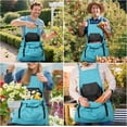 thumbnail image 2 of Gardening Apron with Pockets – Harvest Apron for Garden Vegetables, Water Resistant Adjustable Cross Back Tool Apron for Plant Lovers & Gardeners - Blue, 2 of 2