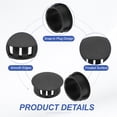 thumbnail image 3 of Uxcell Bouchons de Trous en Plastique, Type Flush Bouchon Rond Verrouillage Noir 25mm/1 Pouces, 3 of 7