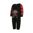 thumbnail image 2 of ZAXARRA Christmas Family Pajamas Set Santa Plaid Print Tops+Trouser/Romper, 2 of 9