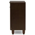 thumbnail image 6 of Bowery Hill Contemporary Solid Wood 2 Door 9 Pairs Shoe Cabinet in Dark Brown, 6 of 6