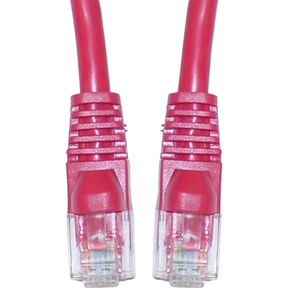Cat5e Ethernet Cable, 24AWG, RJ45 Gold Plate Connector, ETL, 4 Pair Stranded Copper, Snagless Mold Boot Unshielded Twisted Pair (UTP) Internet Network Patch Cable, 50 Foot, Red, CableWholesale