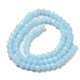 thumbnail image 3 of Opaque Glass Beads Stands Faceted(32 Facets) Round Cyan 4mm Hole: 0.7mm about 87~93pcs/strand 32~33cm, 3 of 5