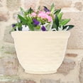 thumbnail image 2 of Shisuyan Hanging Flower Pots White Plastic Basket-Weave Imitation 1Set 7.7X6.1X6.1In, 2 of 8