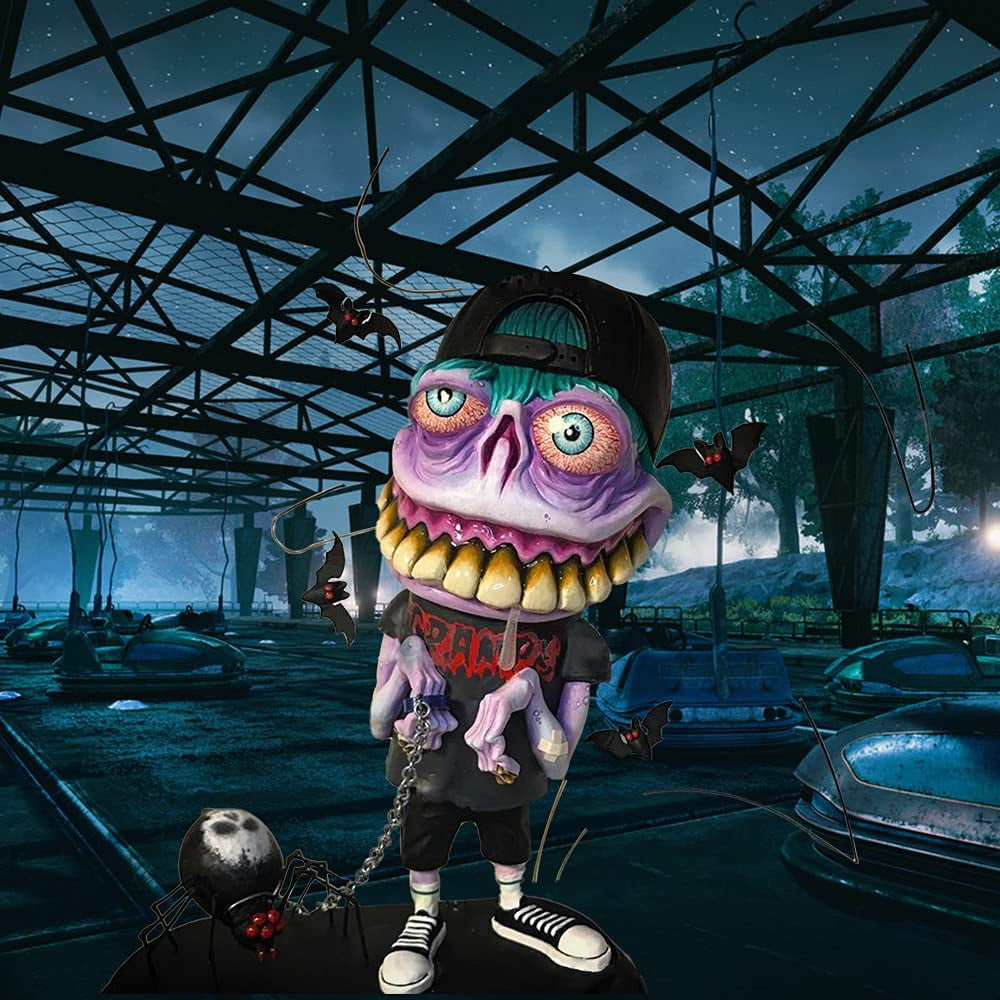 Angry Big Mouth Monster Statue,Angry Monster Freak-Spooky