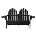 thumbnail image 3 of WestinTrends St. Augustine Outdoor Patio 49" HDPE Folding Adirondack Garden Bench, Black, 3 of 16