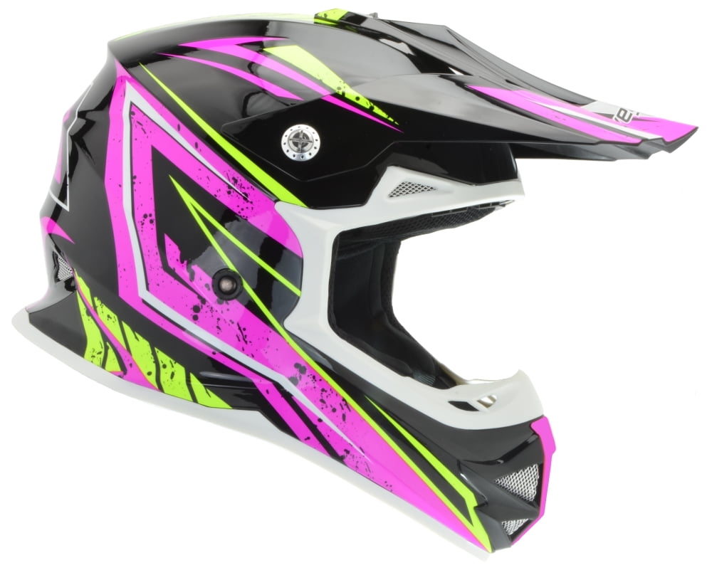 Dual Sport Pink Helmet Off Road Full Face ATV Motorcycle Enduro Adult 